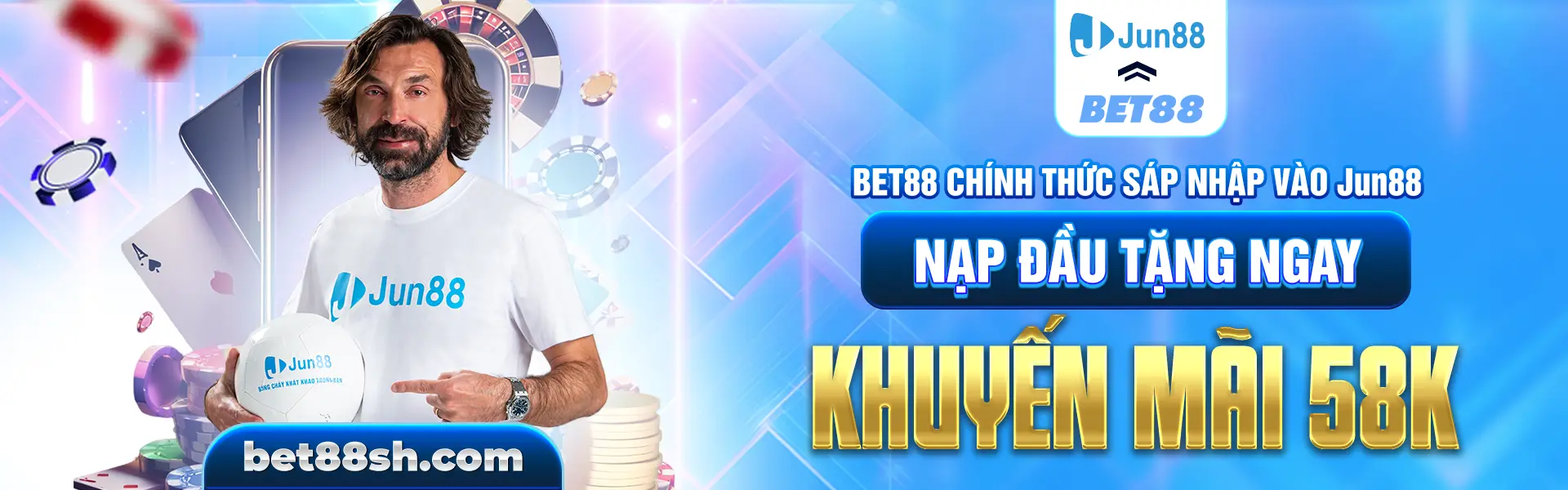 bet88 chính thức sáp nhập vàp jun88 nạp đầu tặng 58k